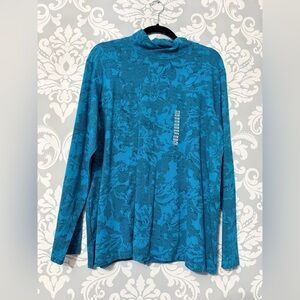 4/$25 • Carroll Reed‎ High Neck Floral Print Long Sleeve Top